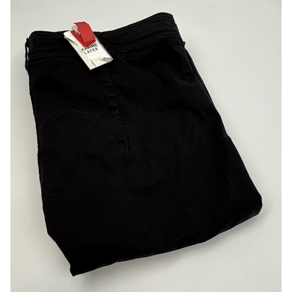 NWT Marine Layer Women's 14 Wide Leg Black Cotton Pants